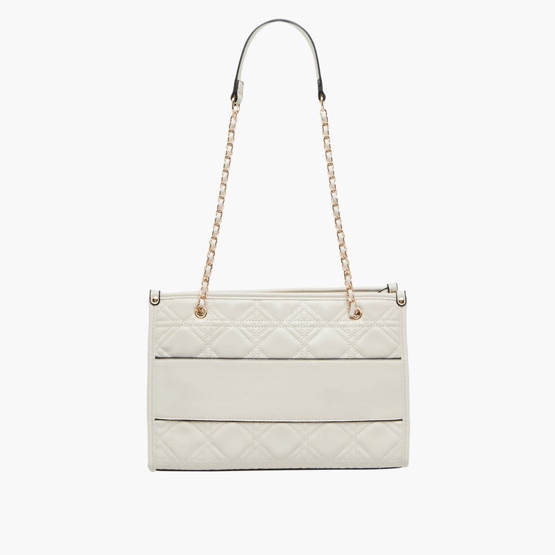 Adore Panelled Tote Bag in Cream for Women - Image 1